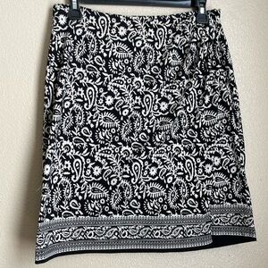 Liz & Co Paisley Wrap‎ Around Skirt Size Medium 100% Cotton